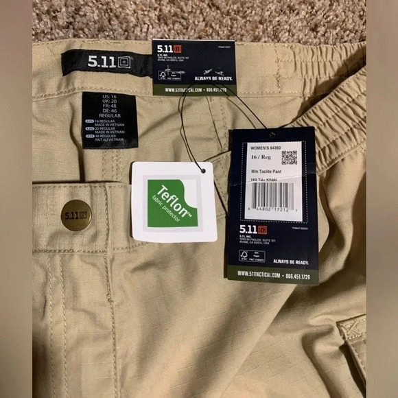 5.11 Women's Taclite Pro Pant Khaki size 16 - Picture 4 of 8
